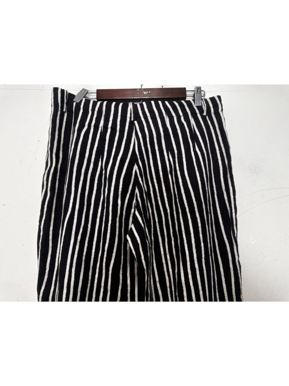 Bitte Kai Rand Linen Strips Tapered Pants Womens Large Ballon Leg Zebra Print - Picture 9 of 15